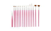 15pcs Nail Art Design Painting Drawing Dotting Pen Brush DIY Tool Set
